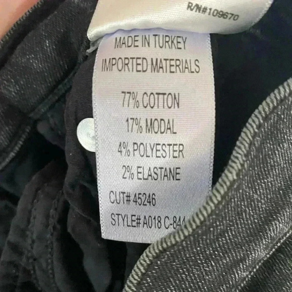 agolde distressed jeans black size 24 - Picture 6 of 8